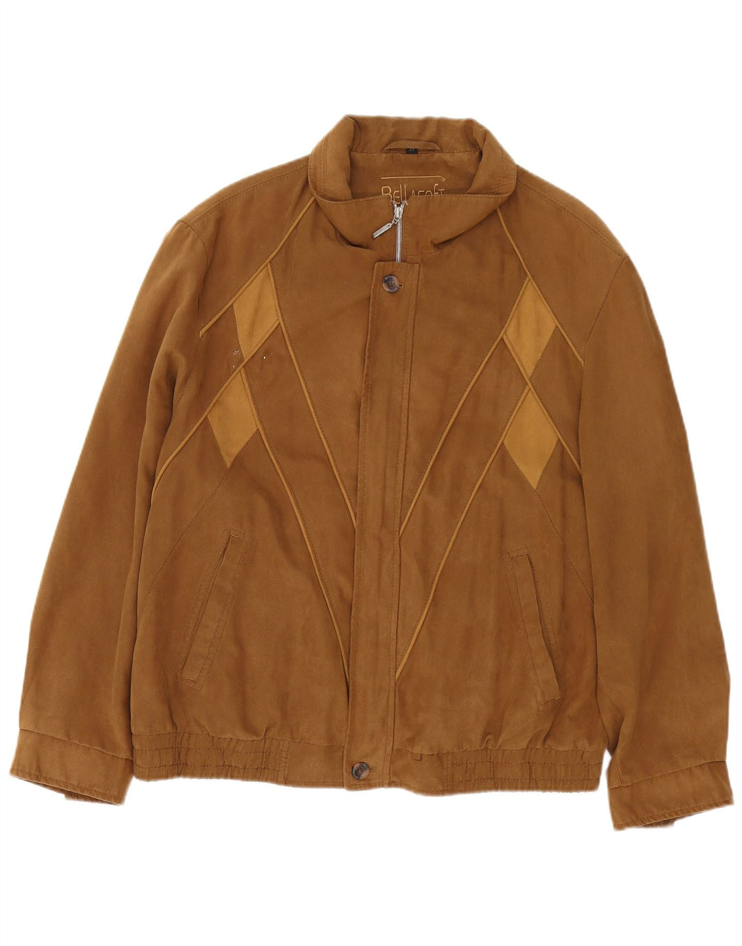 Giubbotto bomber vintage da uomo UK 42 XL Marrone Argyle/Diamond Poliestere