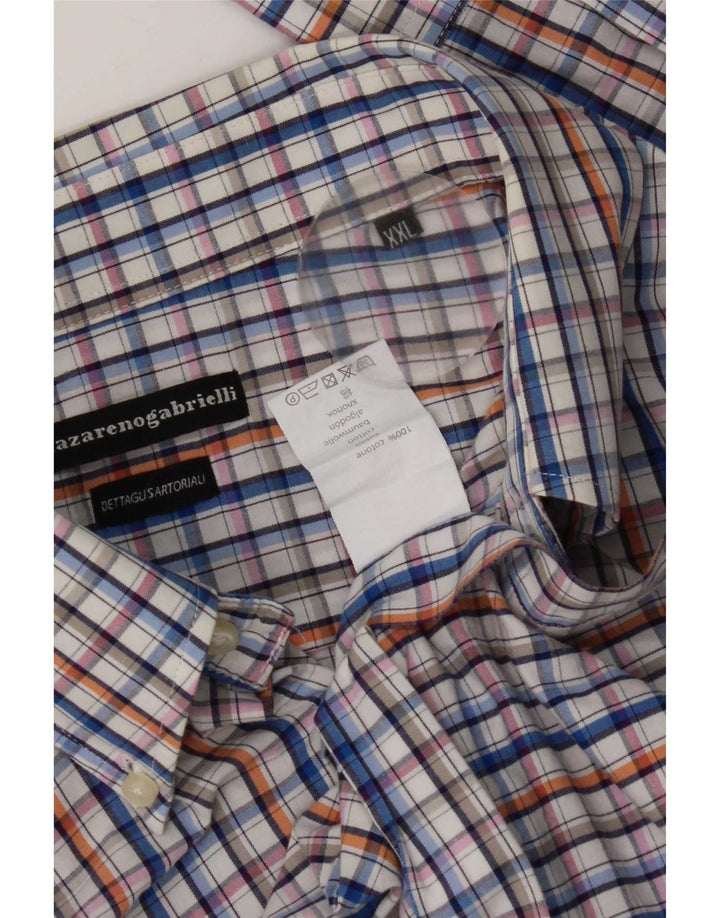 Camicia Uomo Nazareno Gabrielli 2XL Cotone a quadri multicolore