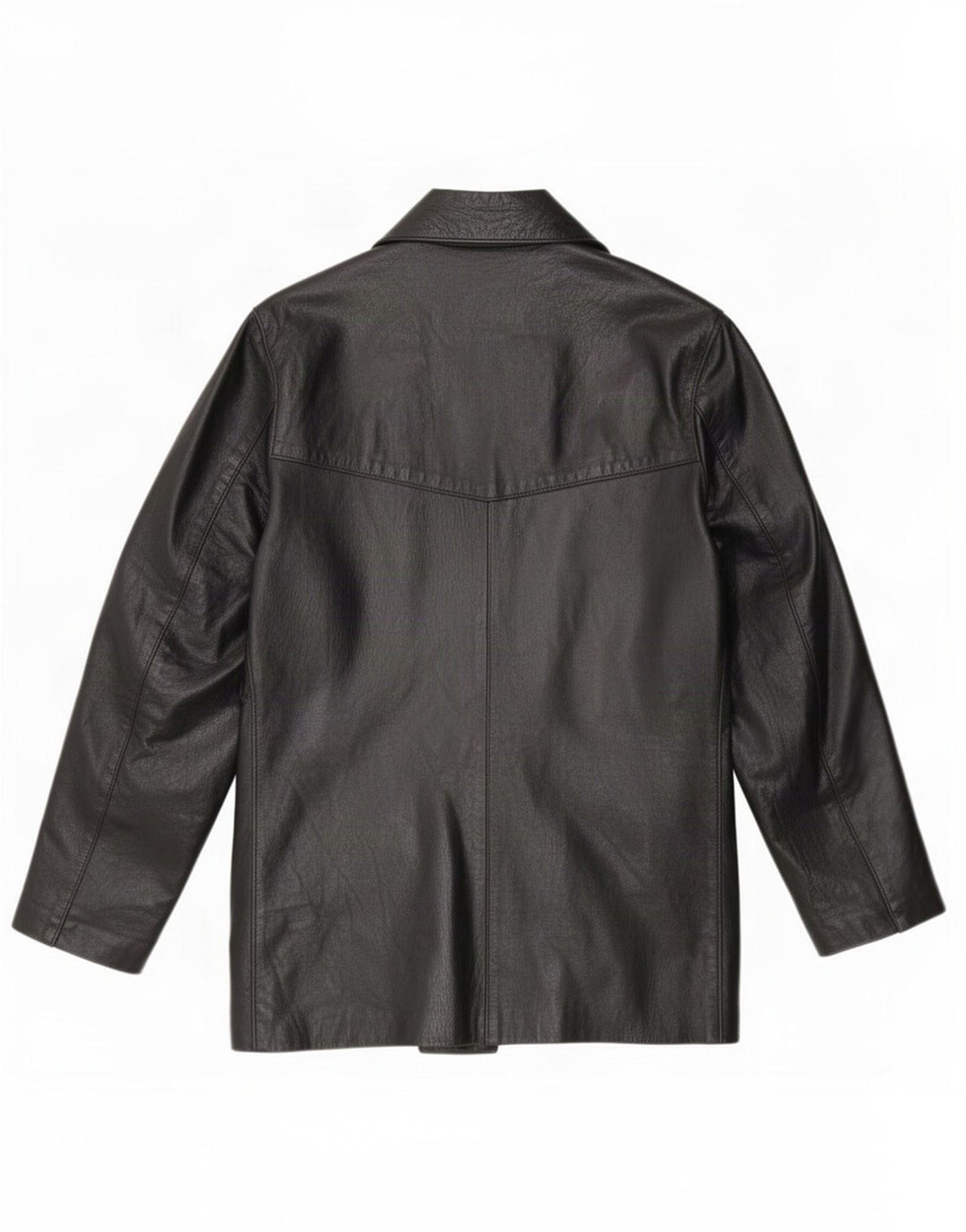 Giacca in pelle vintage da donna UK 16 grande nera