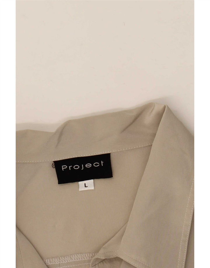 Camicia a maniche corte da donna Project UK 16 Large Grigia