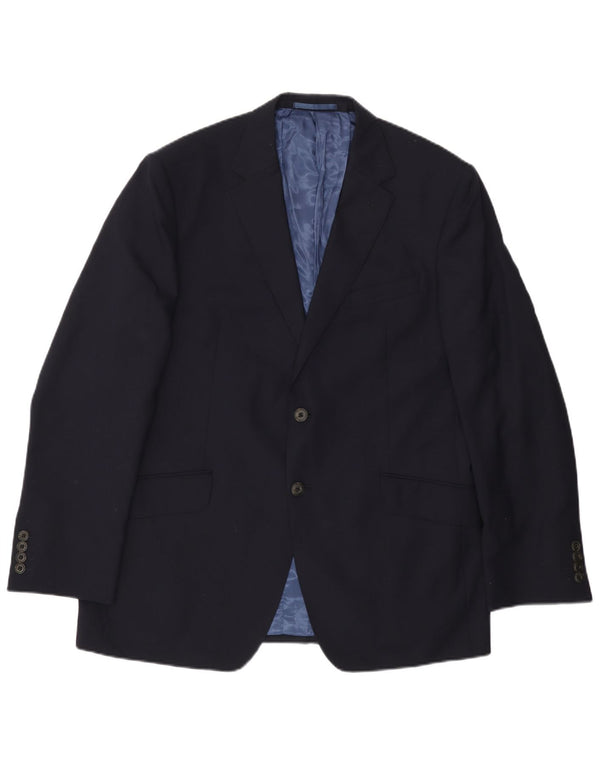Giacca blazer a 2 bottoni da uomo Marks & Spencer UK 42 Large in lana blu navy