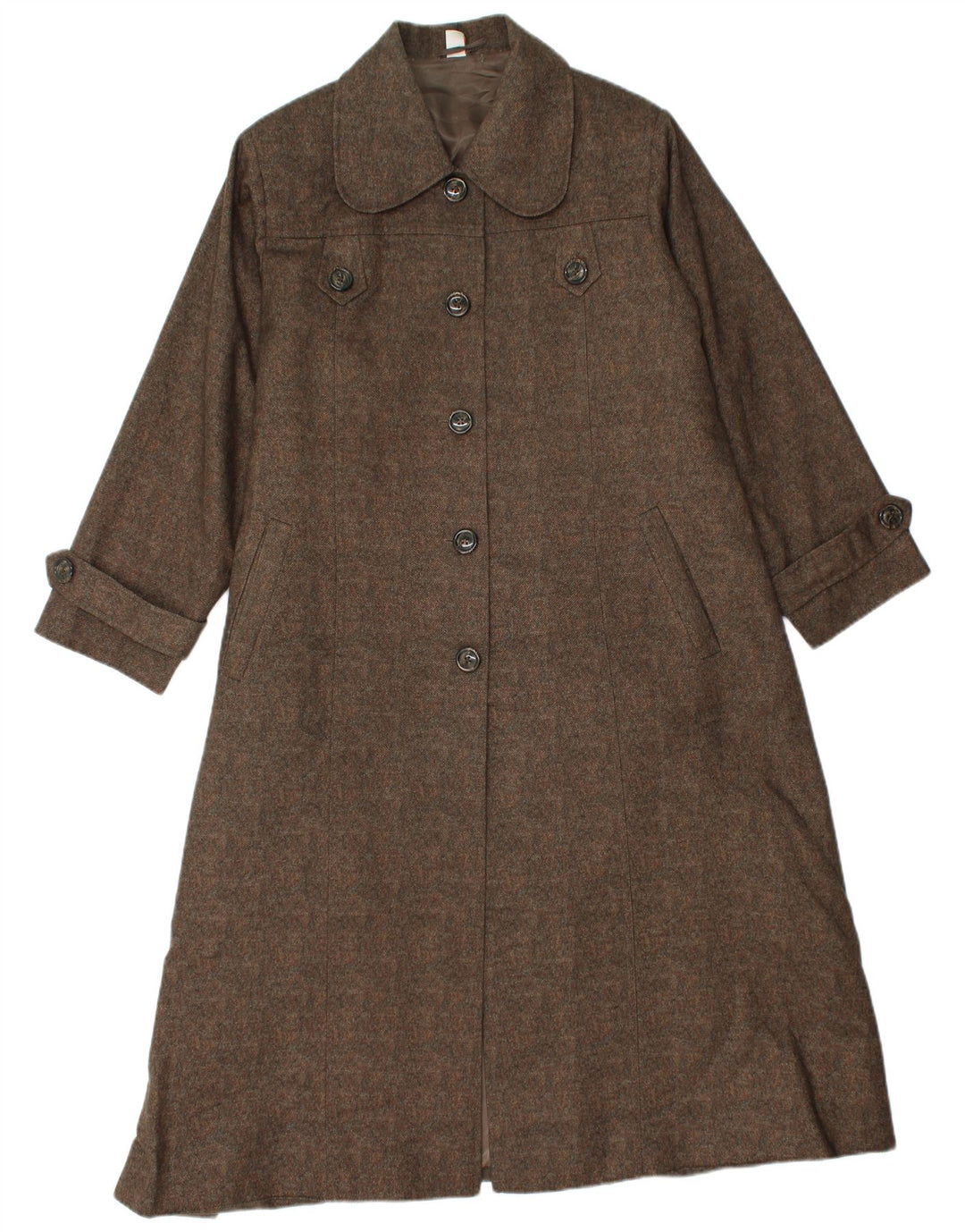 Cappotto vintage da donna UK 14 marrone medio