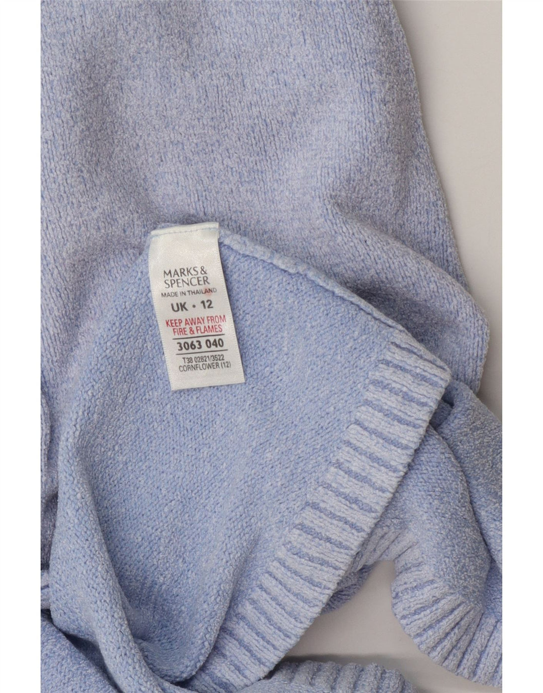 Maglione cardigan da donna Marks & Spencer UK 12 Viscosa blu medio