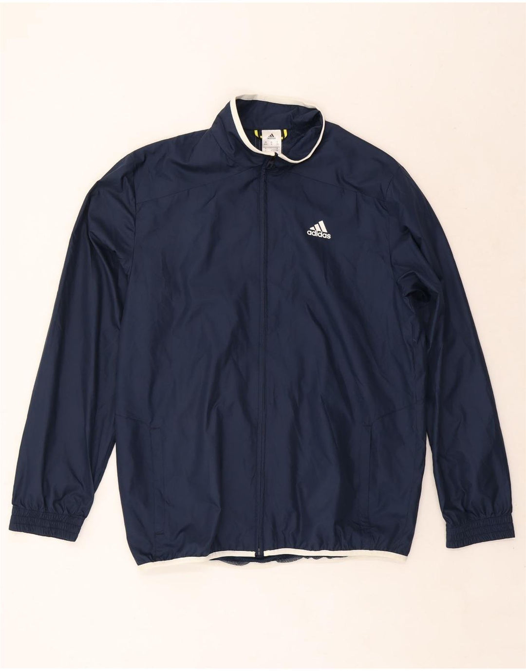 Giacca antipioggia da uomo ADIDAS UK 40/42 medio poliestere blu navy