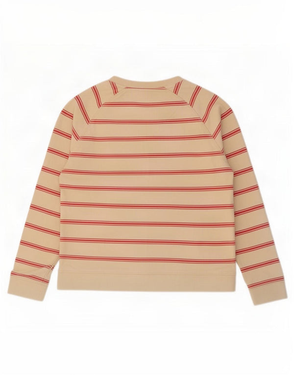 Crew Clothing Felpa da donna Maglione UK 14 Cotone a righe beige medio