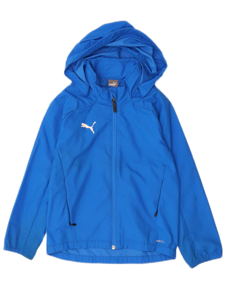 Giacca antipioggia con cappuccio Puma da ragazzo 7-8 anni in poliestere blu