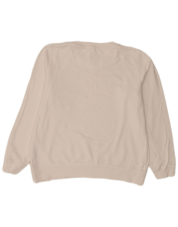 Crew Clothing Felpa da donna Maglione UK 16 Grande cotone bianco
