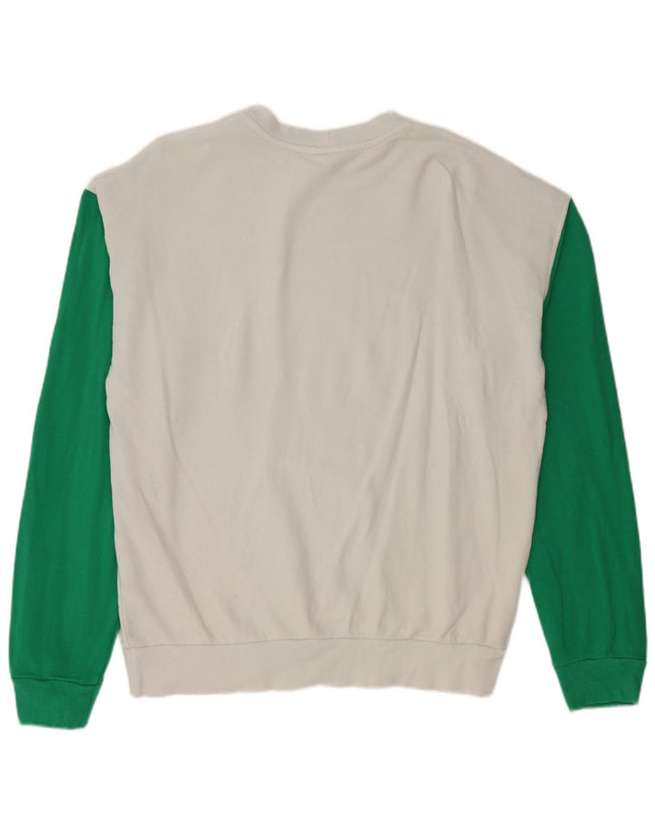 Benetton Uomo Felpa grafica Peanuts Maglione color block bianco medio