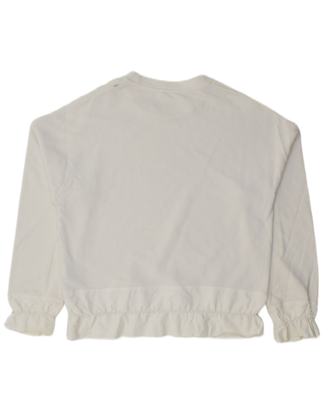 Felpa oversize da donna Cos, maglione UK 10, piccolo cotone bianco