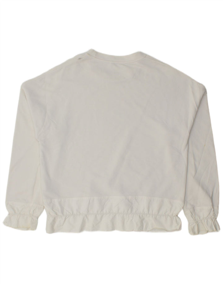 Felpa oversize da donna Cos, maglione UK 10, piccolo cotone bianco