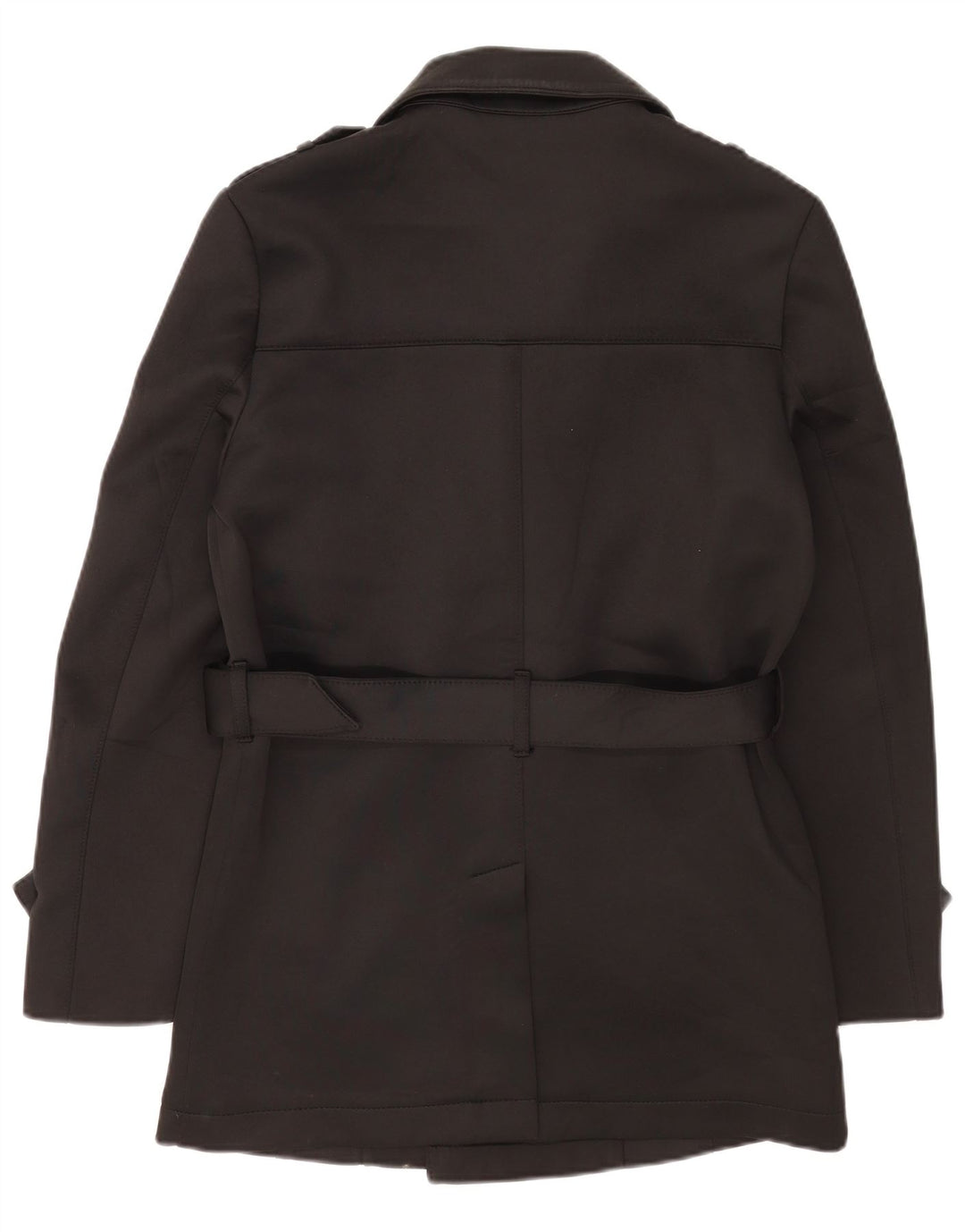 Trench da uomo Zara UK 38 poliestere nero medio