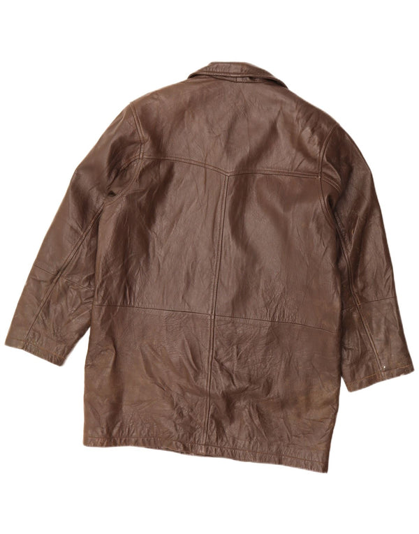 Cappotto Oversize in Pelle da Donna Ombraluce IT 44 Marrone Medio
