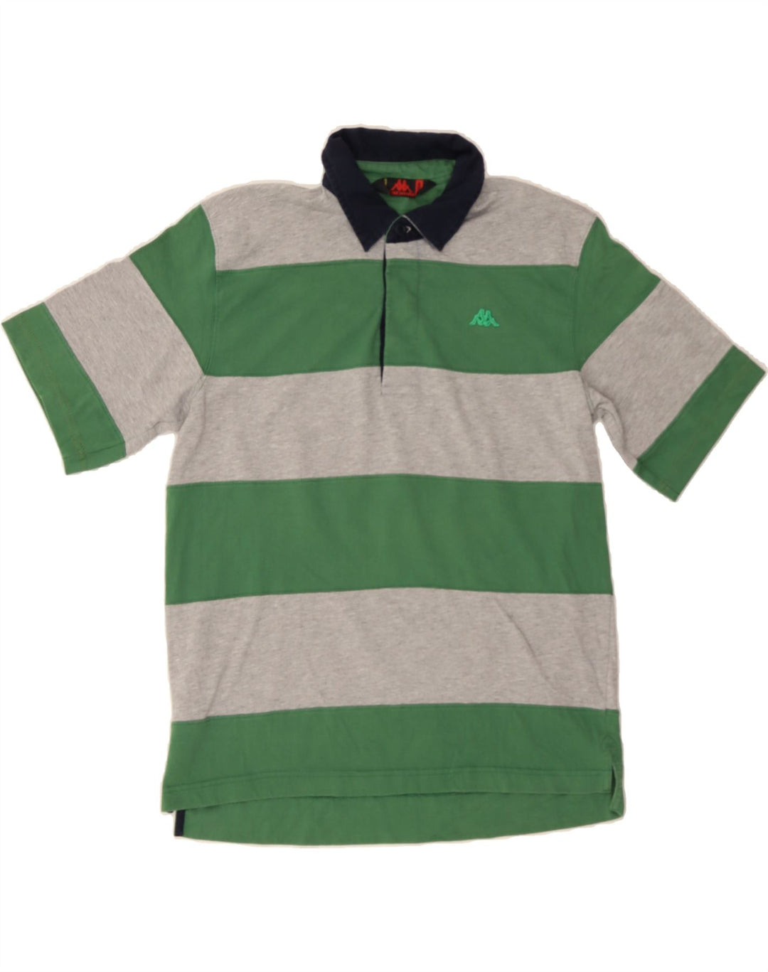 KAPPA Mens Polo Shirt Medium Green Colourblock Cotton Vintage Kappa and Second-Hand Kappa from Messina Hembry 
