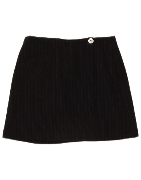 Minigonna da donna C'EST COMMECA UK 12 media W28 lana a righe nere