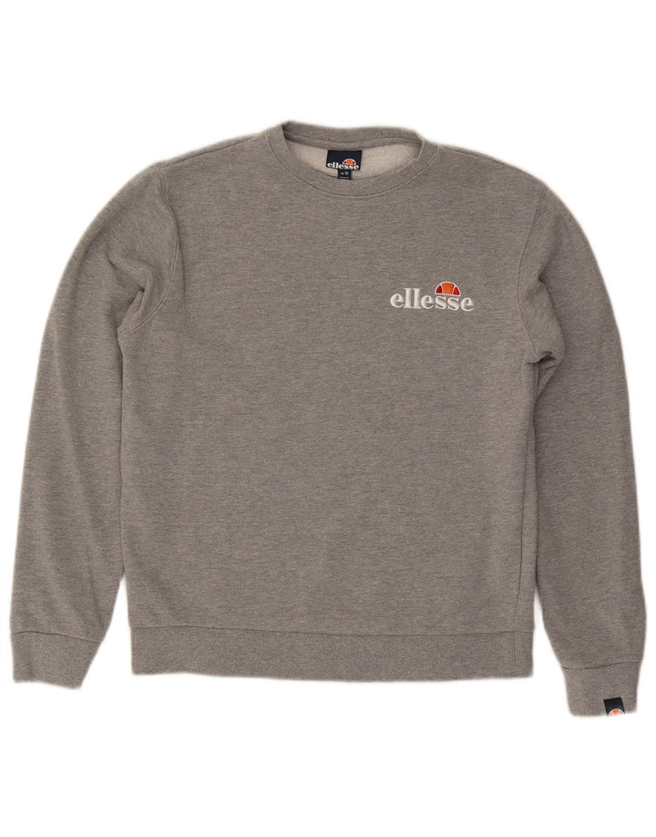 Felpa oversize con grafica da donna Ellesse, maglione UK 10, piccola grigia chiazzata