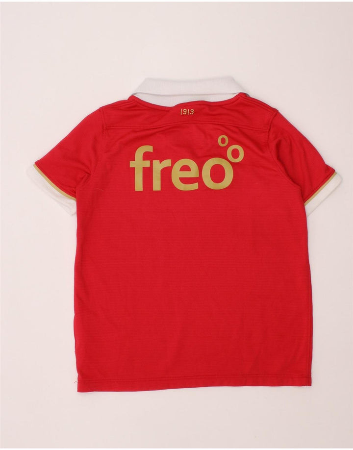 NIKE Boys PSV Eindhoven Graphic Polo Shirt 13-14 Years Red Polyester