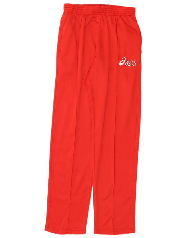 Pantaloni da tuta con grafica Asics da donna UK 12 Medio Rosso Poliestere