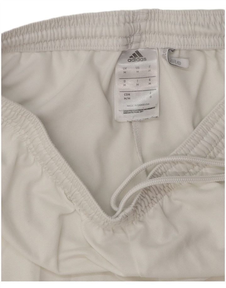 Pantaloncini sportivi Adidas Climalite da uomo di colore bianco medio in poliestere