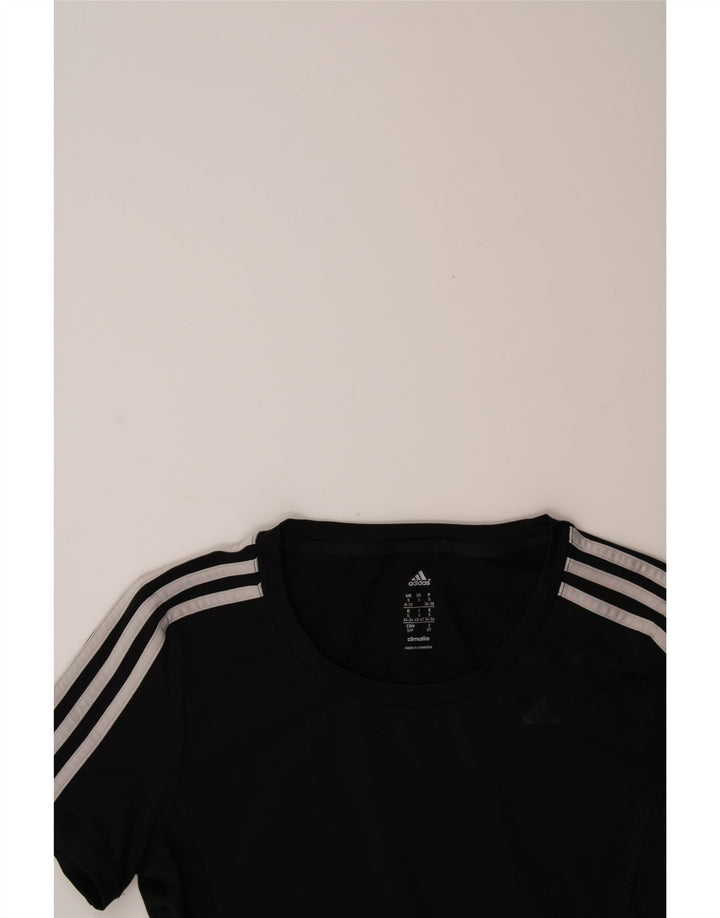 ADIDAS Womens Climalite T-Shirt Top UK 8/10 Small Black Polyester Vintage Adidas and Second-Hand Adidas from Messina Hembry 