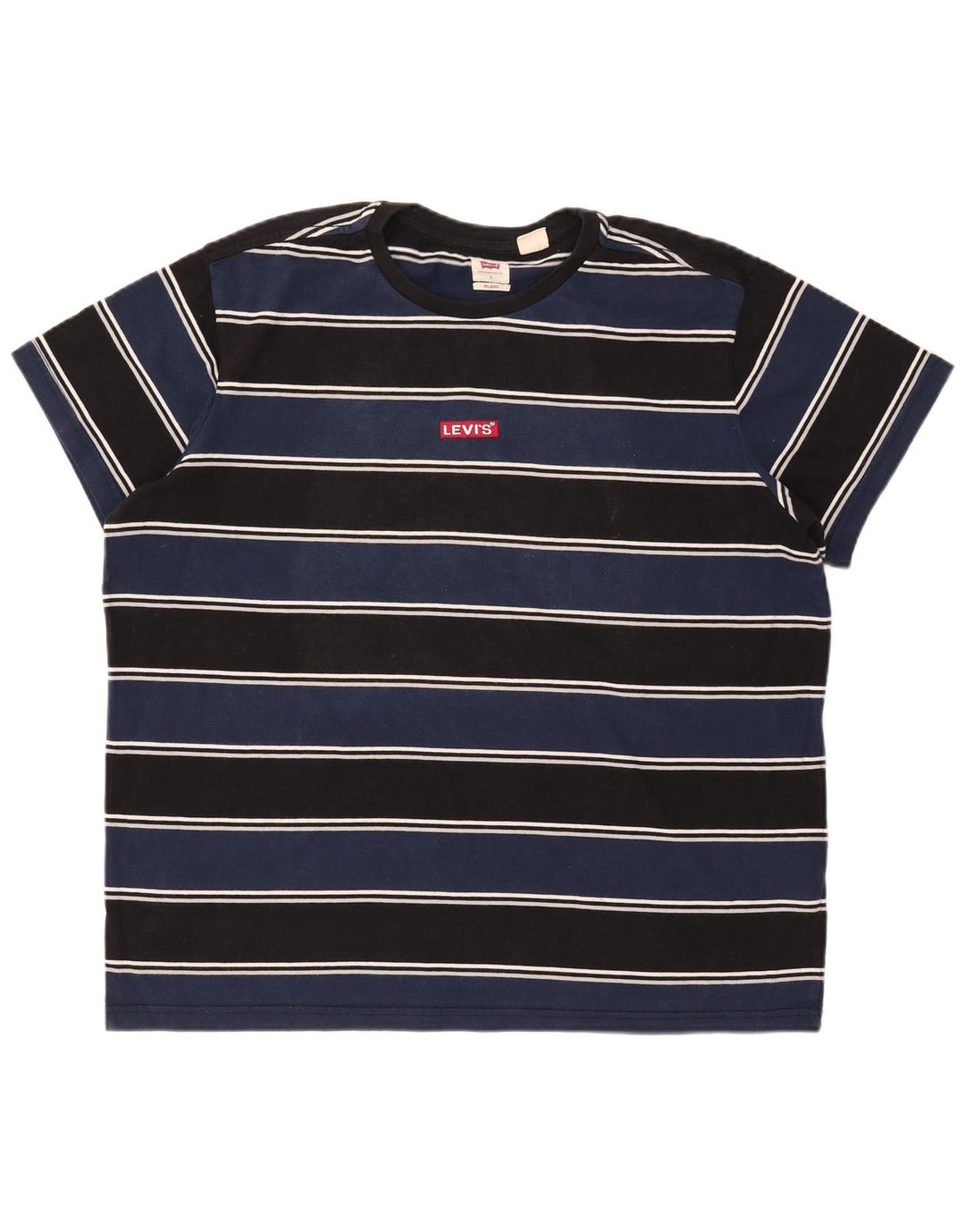 T-shirt da uomo Levi's Top grande in cotone a righe blu navy