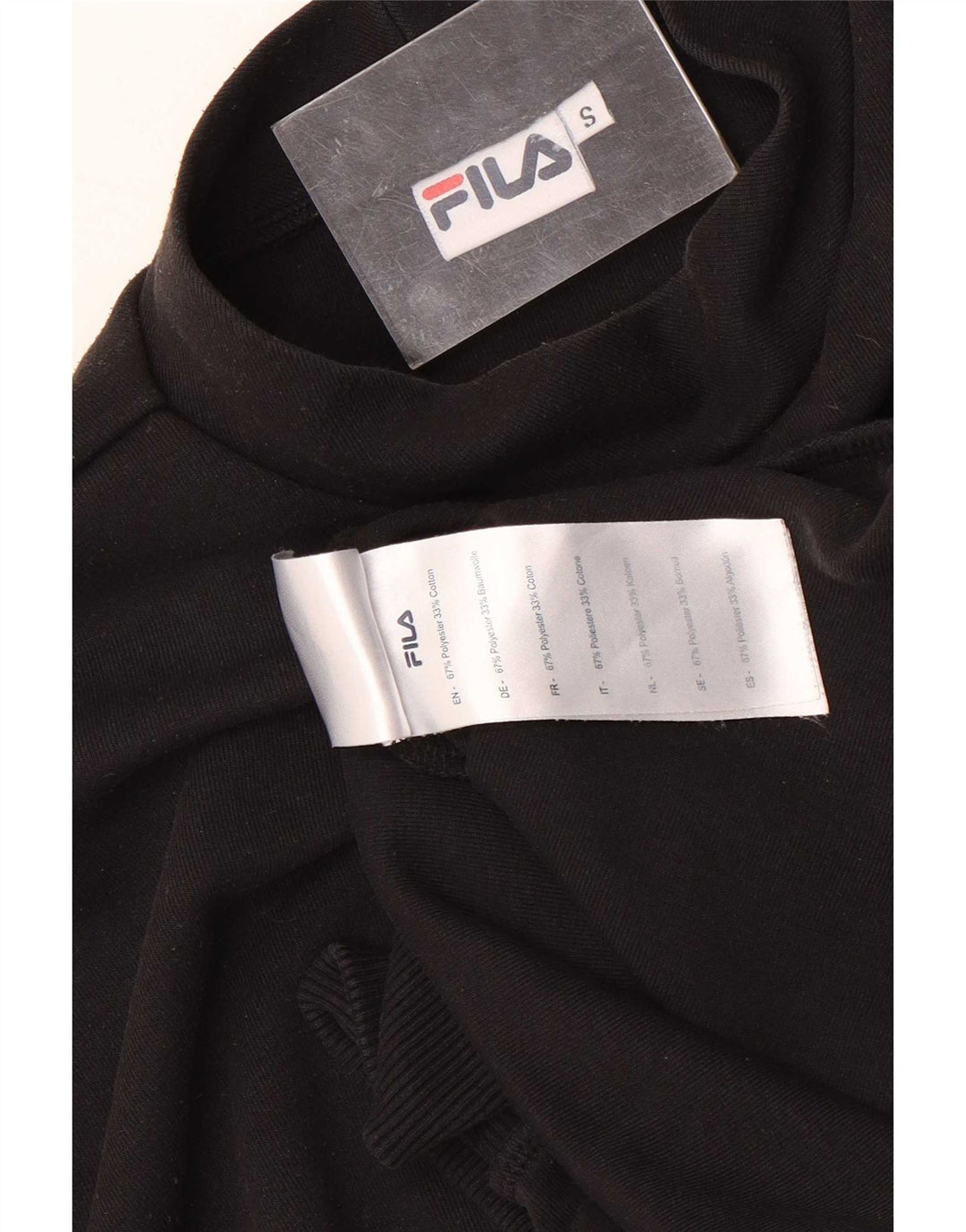 Fila Uomo Loose Fit Felpa Maglione Piccolo Poliestere Nero
