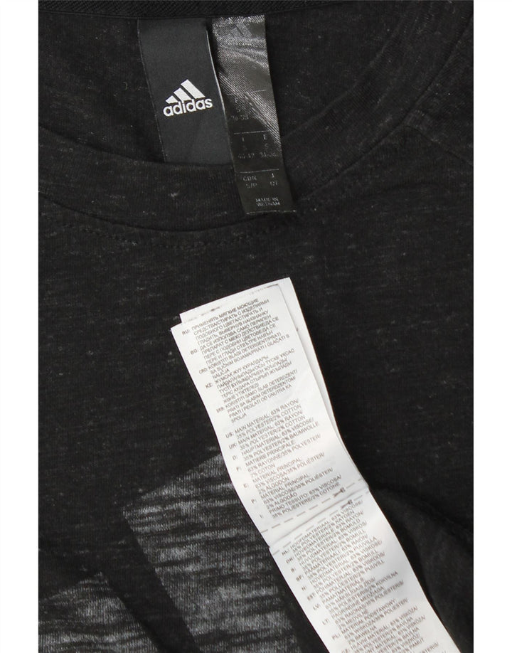 Canotta grafica da uomo Adidas Top in rayon chiazzato nero piccolo