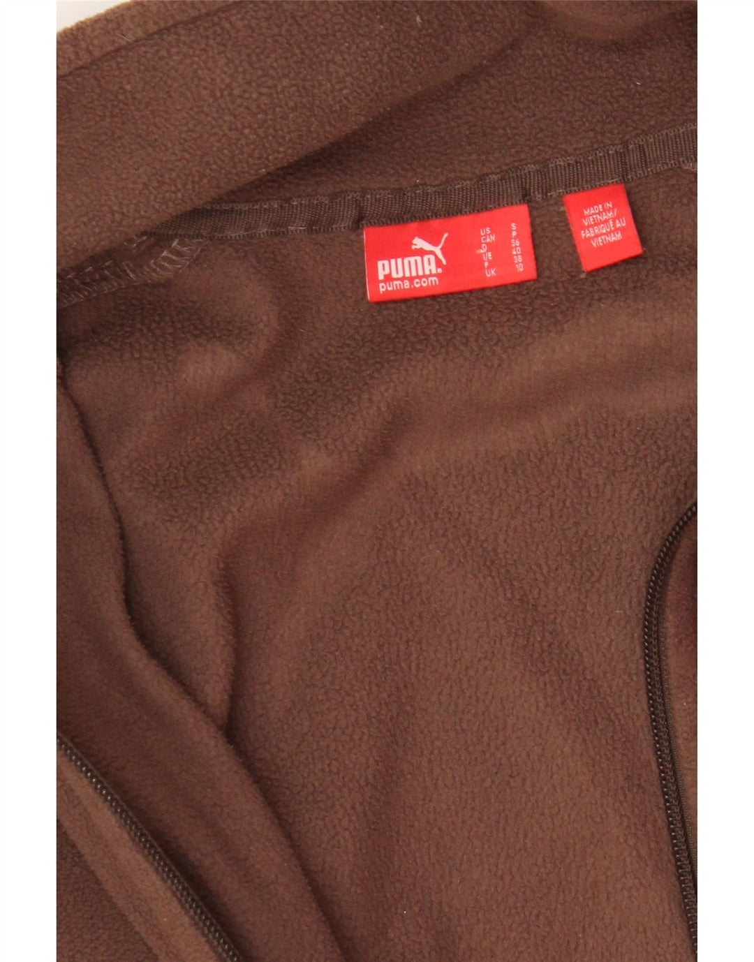 Giacca in pile da donna Puma UK 10 piccola marrone