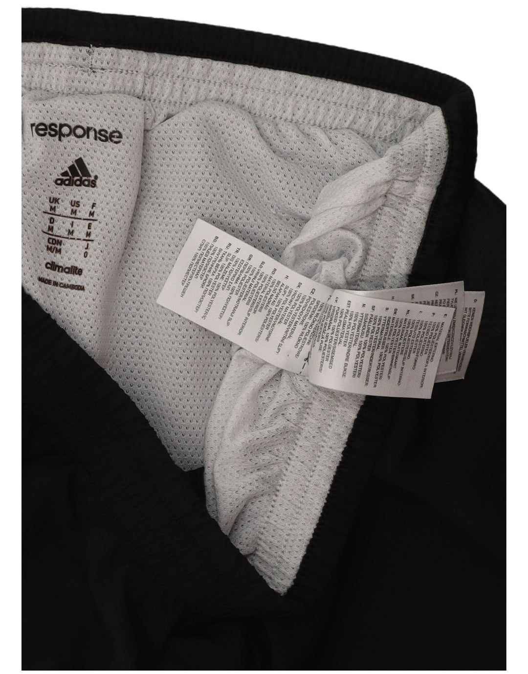 Pantaloncini sportivi Adidas Climalite da uomo medio poliestere nero