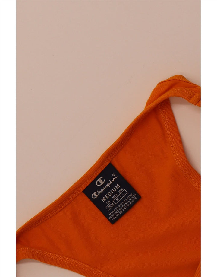 CHAMPION Womens Graphic Vest Top UK 12 Medium Orange