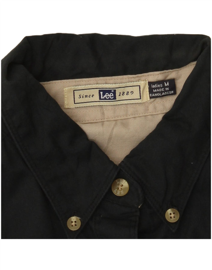 Camicia oversize da donna LEE UK 14 cotone nero medio