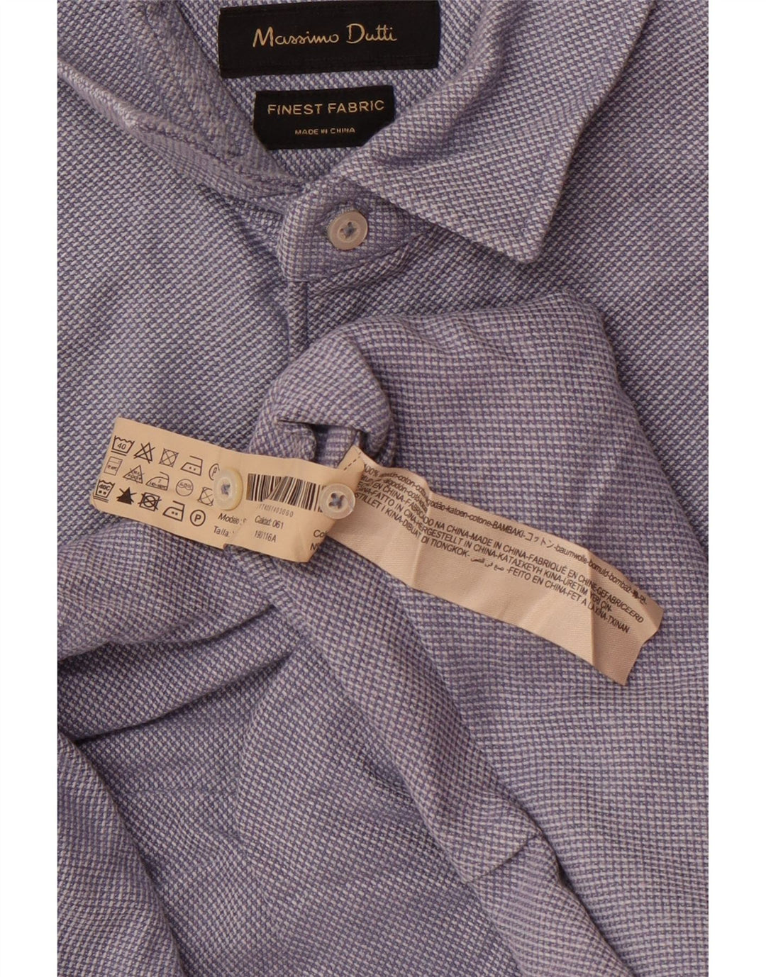 Camicia da uomo Massimo Dutti 2XL in cotone blu