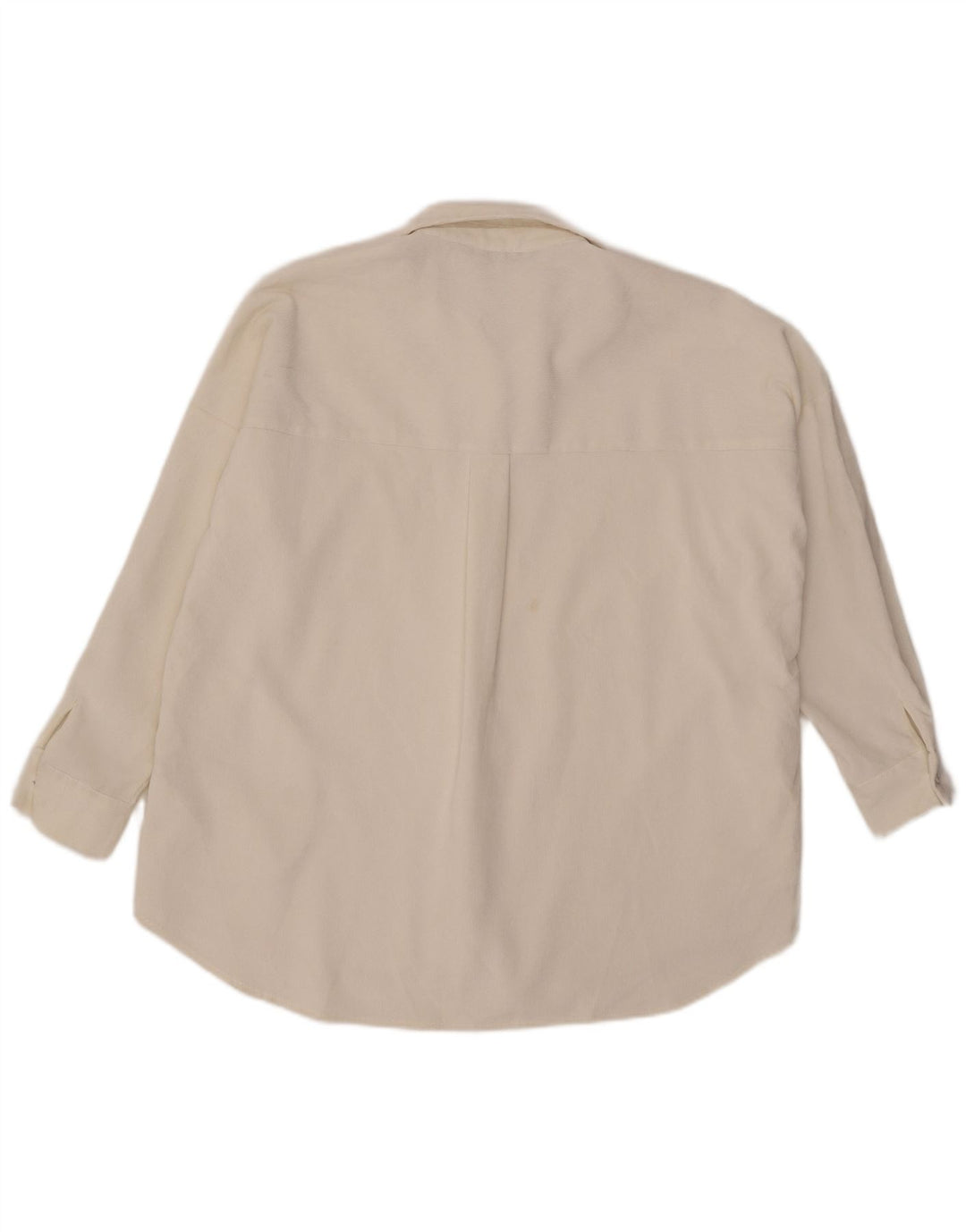 Camicia Zara da donna in velluto a coste oversize UK 10 Small Poliestere bianco