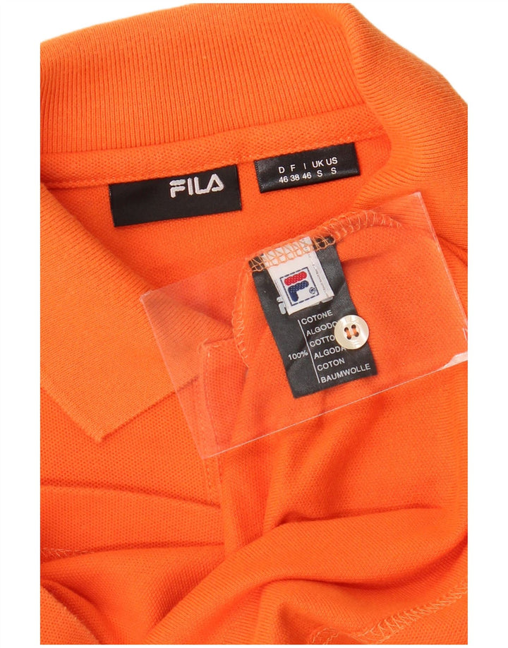 Polo da uomo Fila Small in cotone arancione