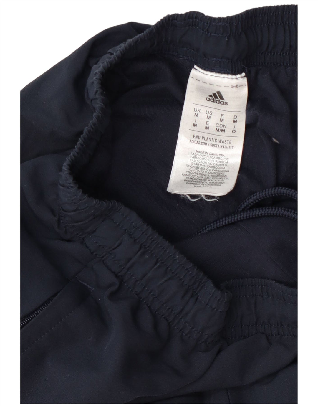 Adidas Mens Tracksuit Trousers Joggers Medium Navy Blue Polyester