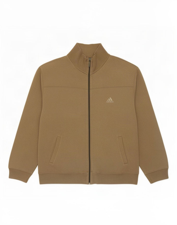 Giacca da ginnastica da uomo Adidas Large in cotone kaki