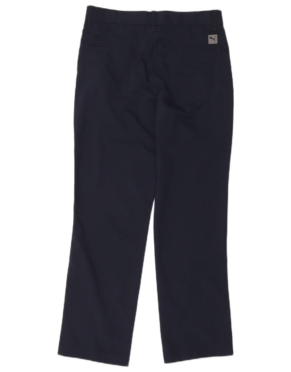 Pantaloni casual dritti Puma da ragazzo 13-14 anni Large W30 L28 Blu navy