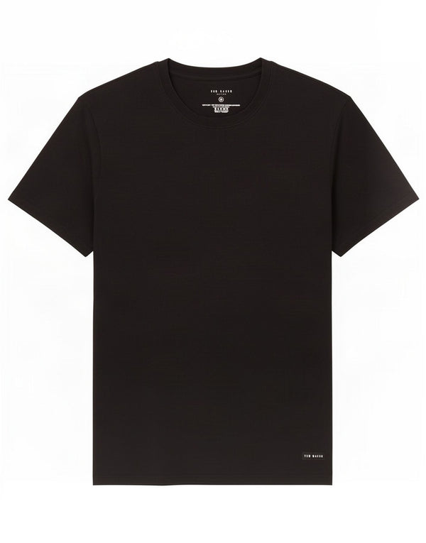 Ted Baker Mens T-Shirt Top Medium Black Cotton
