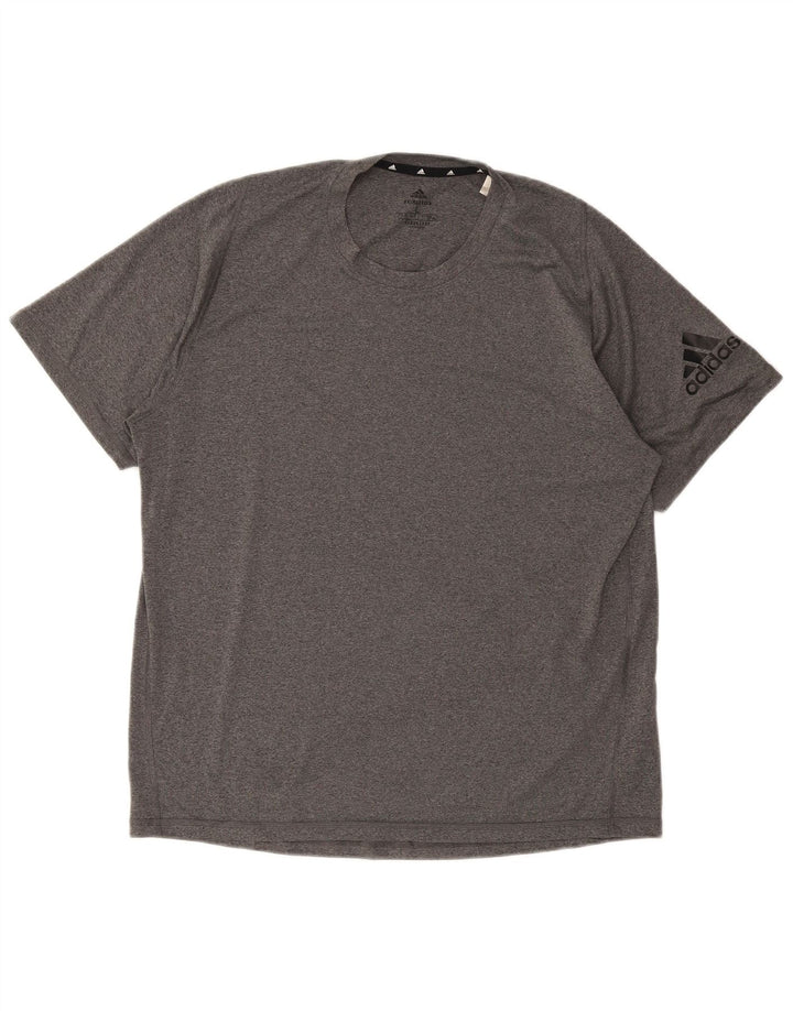 T-shirt ADIDAS da uomo Aeroready, grande, in poliestere grigio