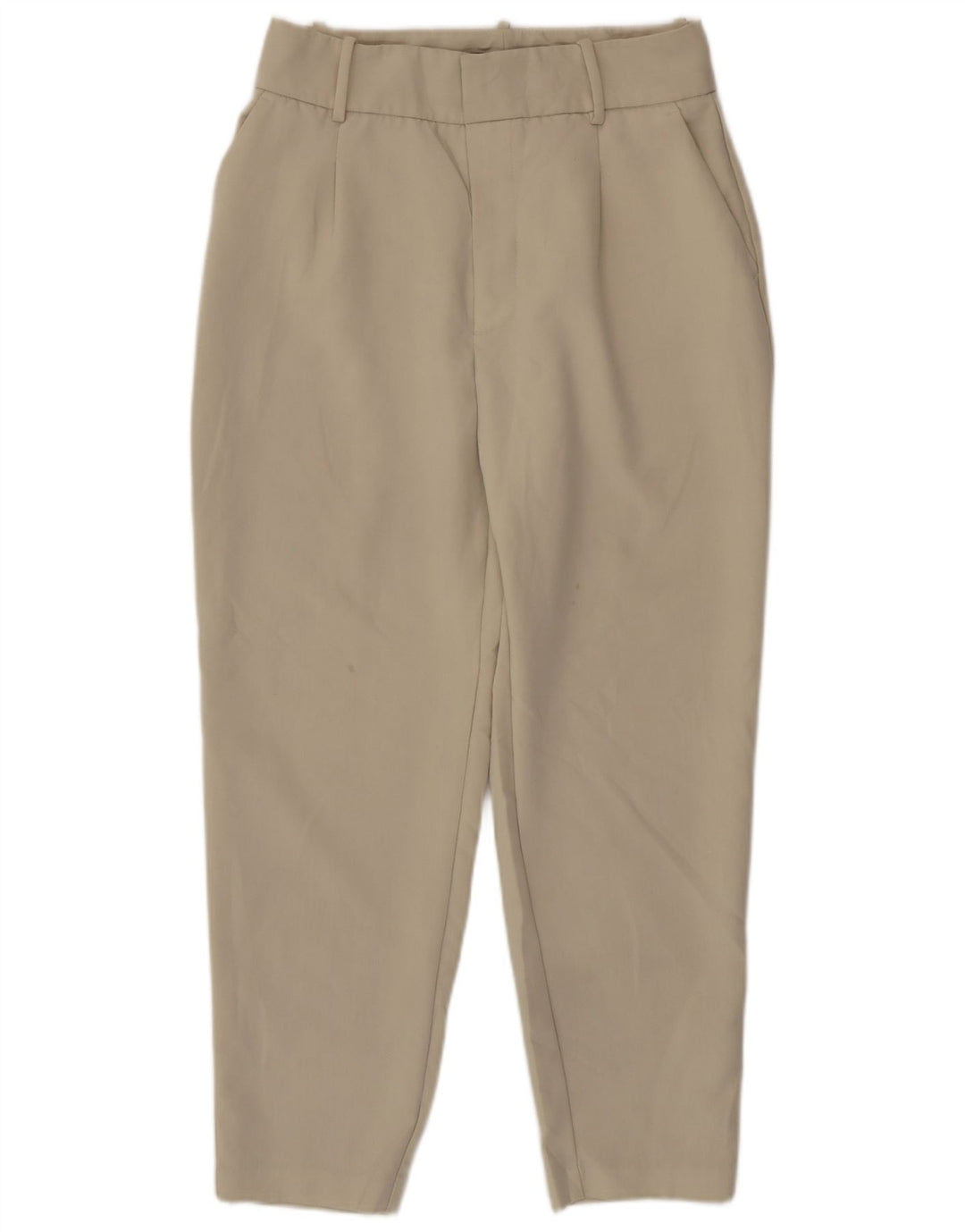 Pantaloni da abito affusolati da donna Zara grandi W30 L26 poliestere beige