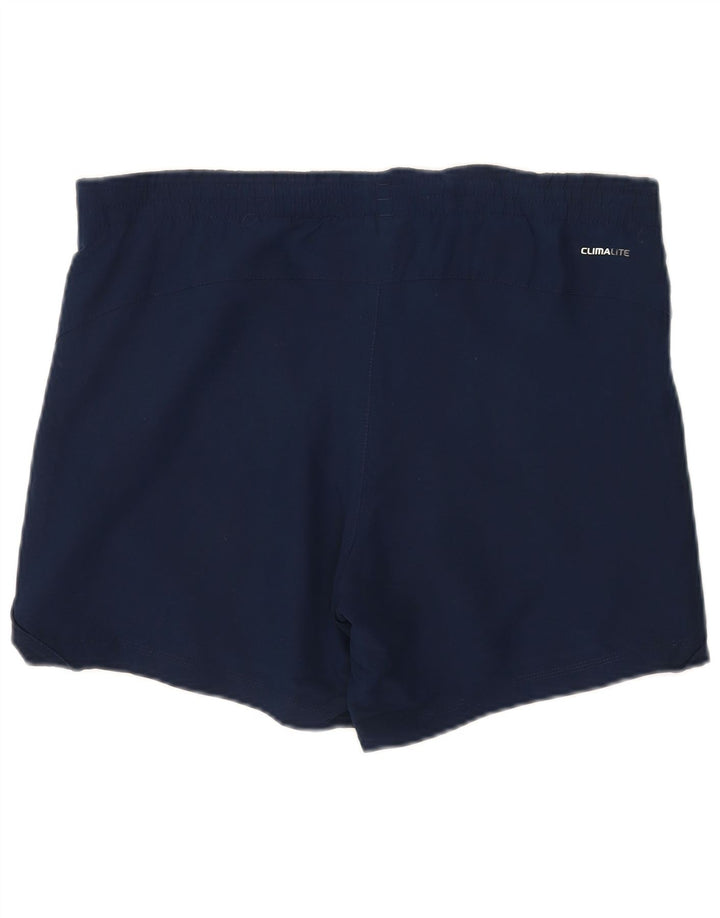 Pantaloncini sportivi Adidas Climalite da uomo piccoli in poliestere blu navy