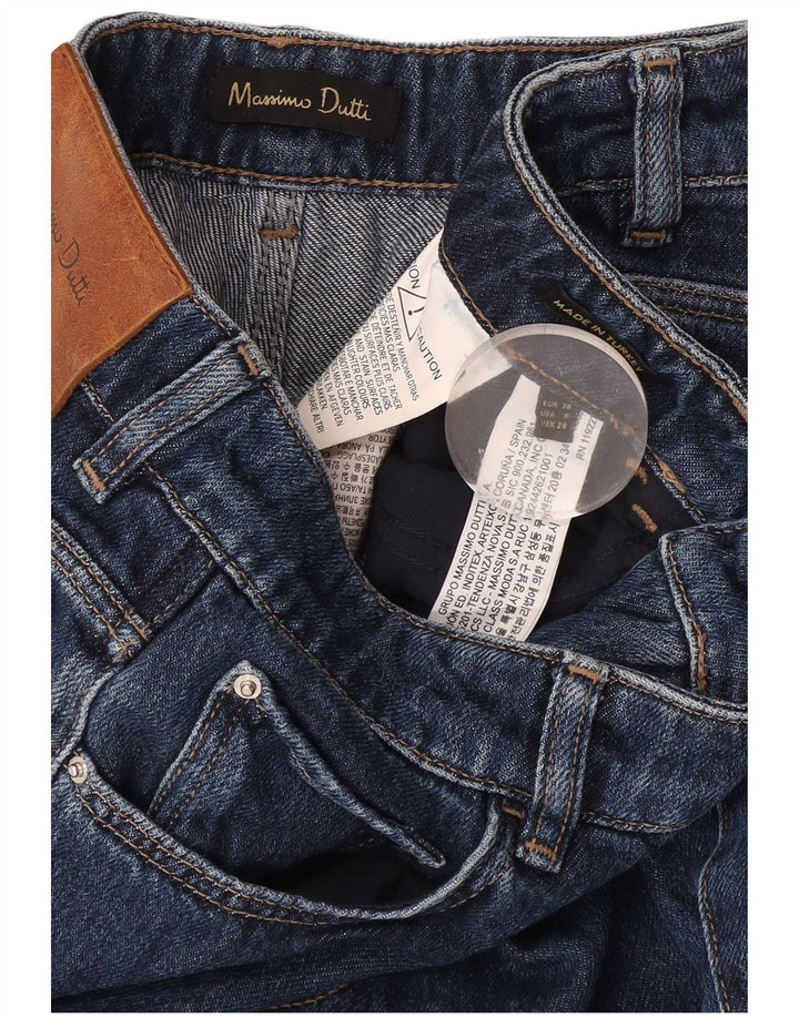 Jeans svasati da donna Massimo Dutti EU 38 Small W28 L34 Cotone blu navy