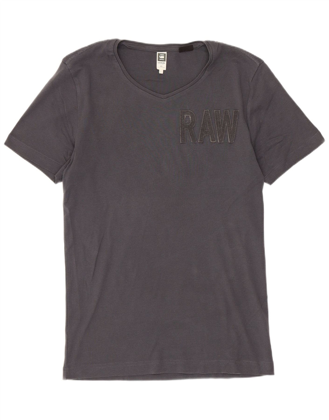 T-shirt grafica da uomo G-Star Top grande in cotone grigio