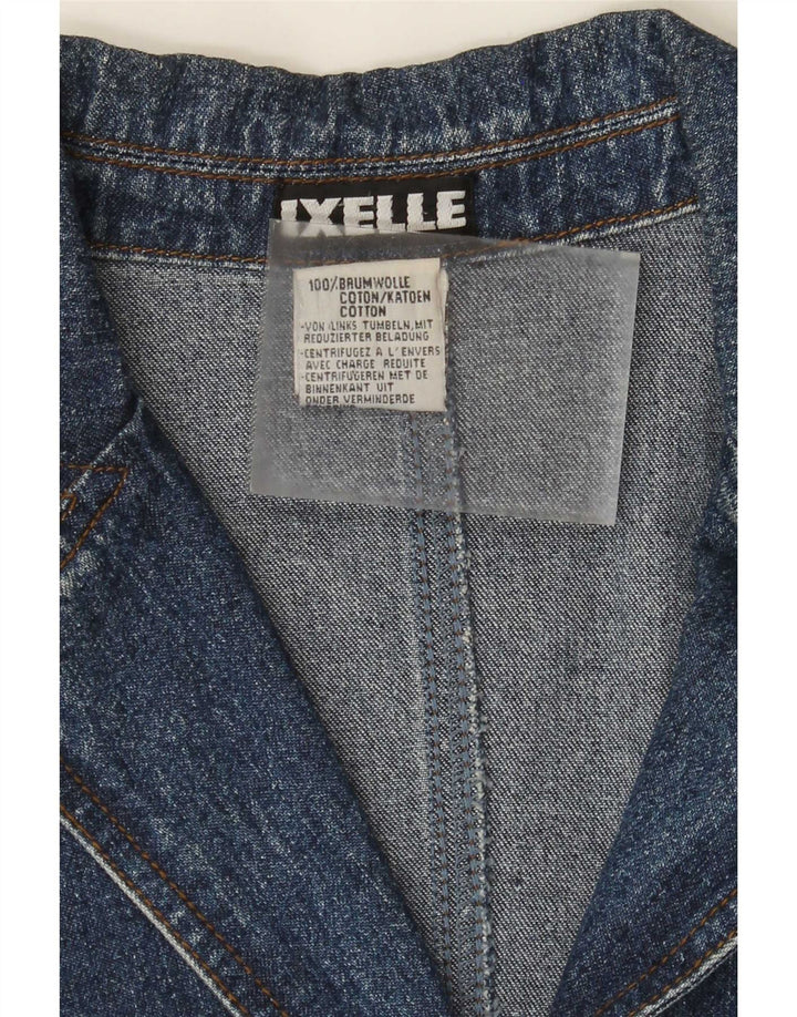 Cappotto vintage in denim da donna UK 18 XL in cotone blu