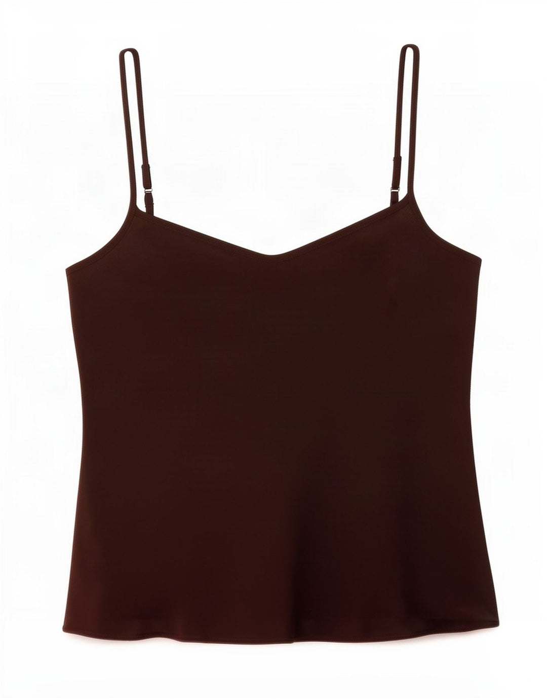 Monsoon Womens See Through Crop Cami Top UK 12 Seta marrone medio