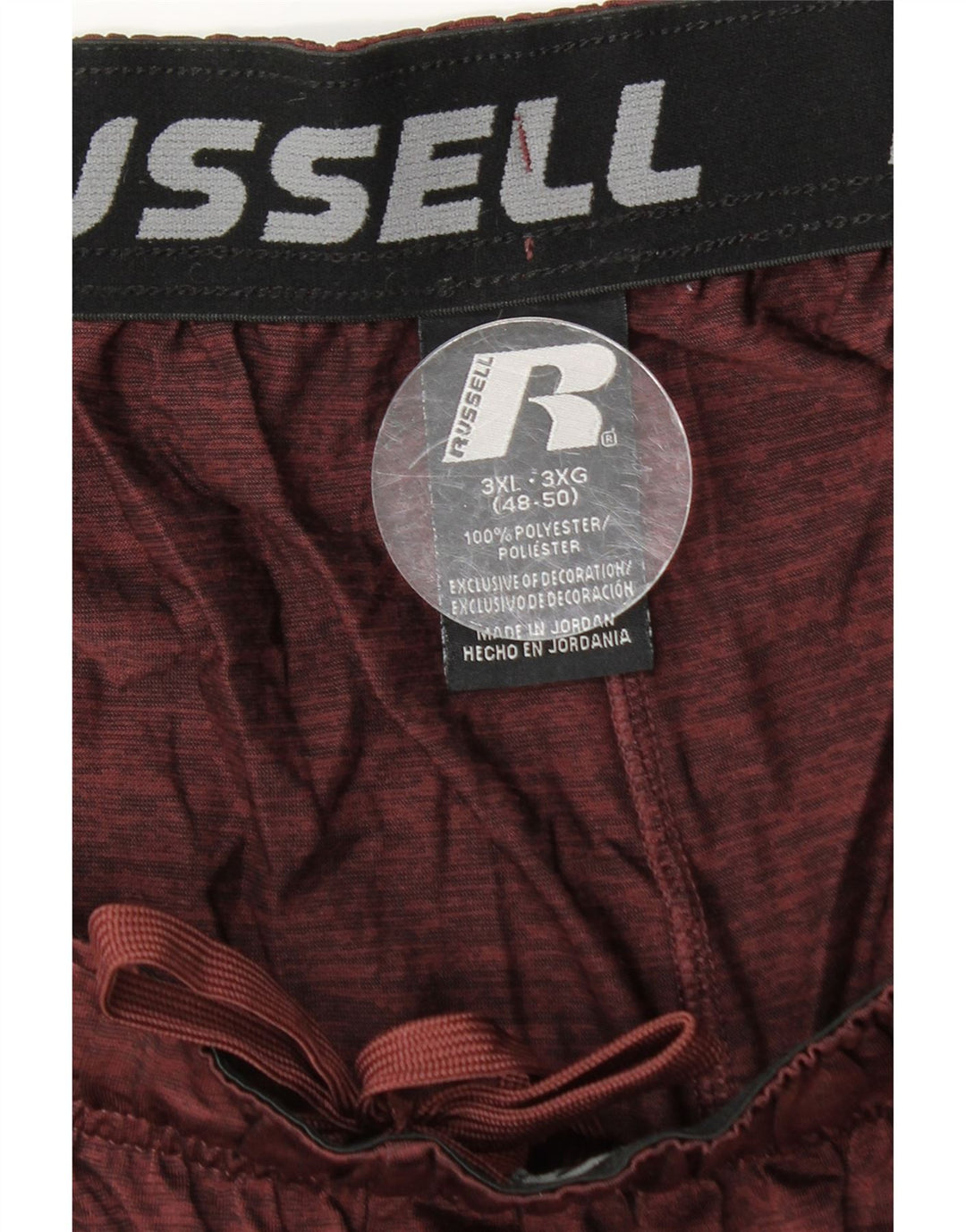 RUSSELL ATHLETIC Pantaloncini sportivi Dri-Power da uomo 3XL Colorblock marrone