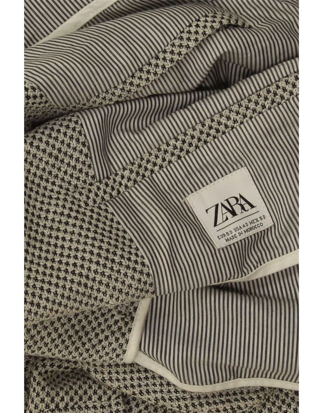 Giacca blazer da uomo a 2 bottoni Zara EU 50 poliestere grigio medio