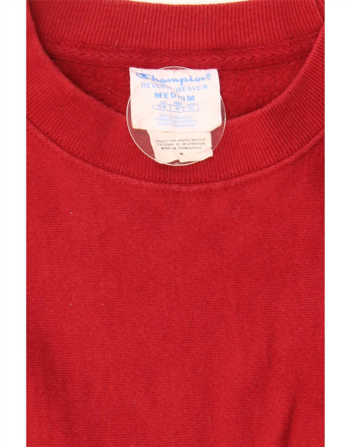 Felpa Champion da uomo con trama inversa, maglione rosso medio, cotone