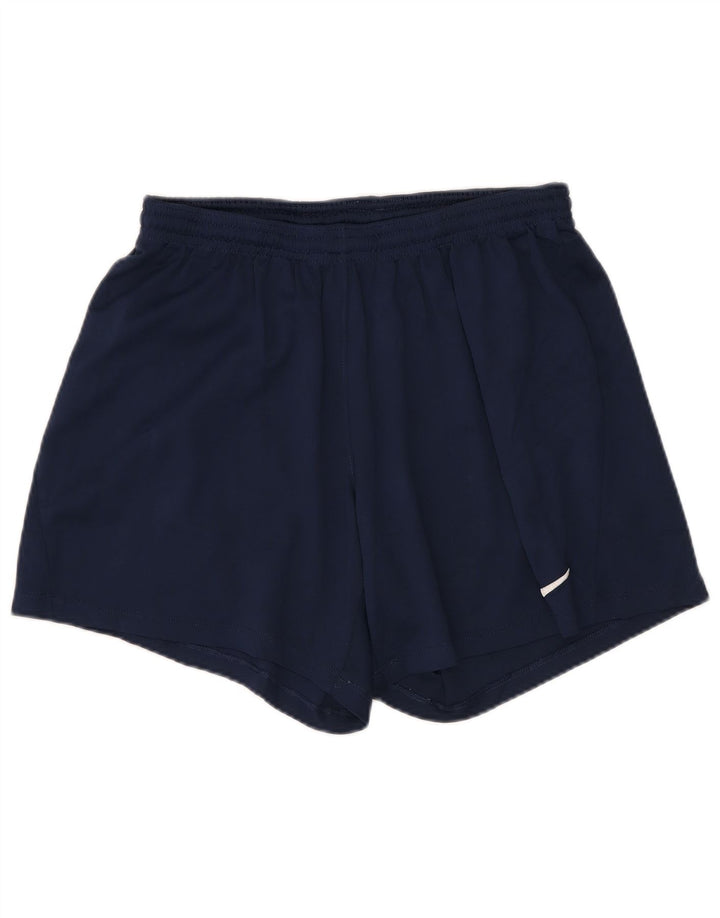 Pantaloncini sportivi Nike da donna Dri Fit UK 12 medio blu navy poliestere