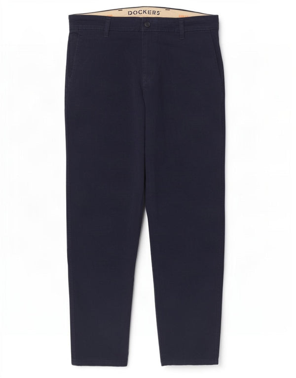 Pantaloni chino slim fit da uomo Dockers W36 L32 in cotone blu navy