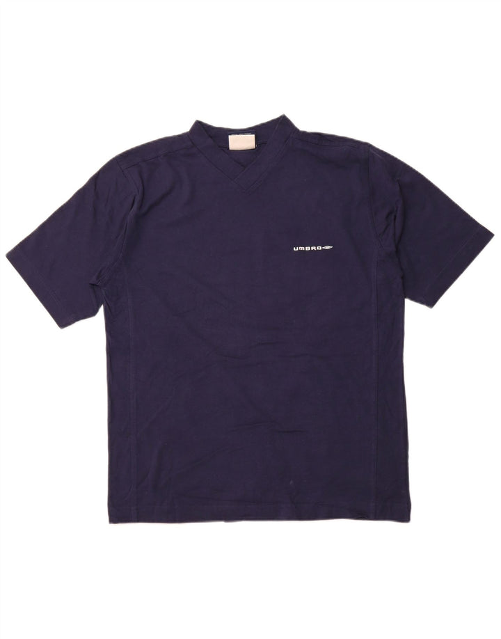 T-shirt da uomo UMBRO Top medio in cotone blu navy sportivo